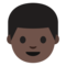 Man - Black emoji on Google